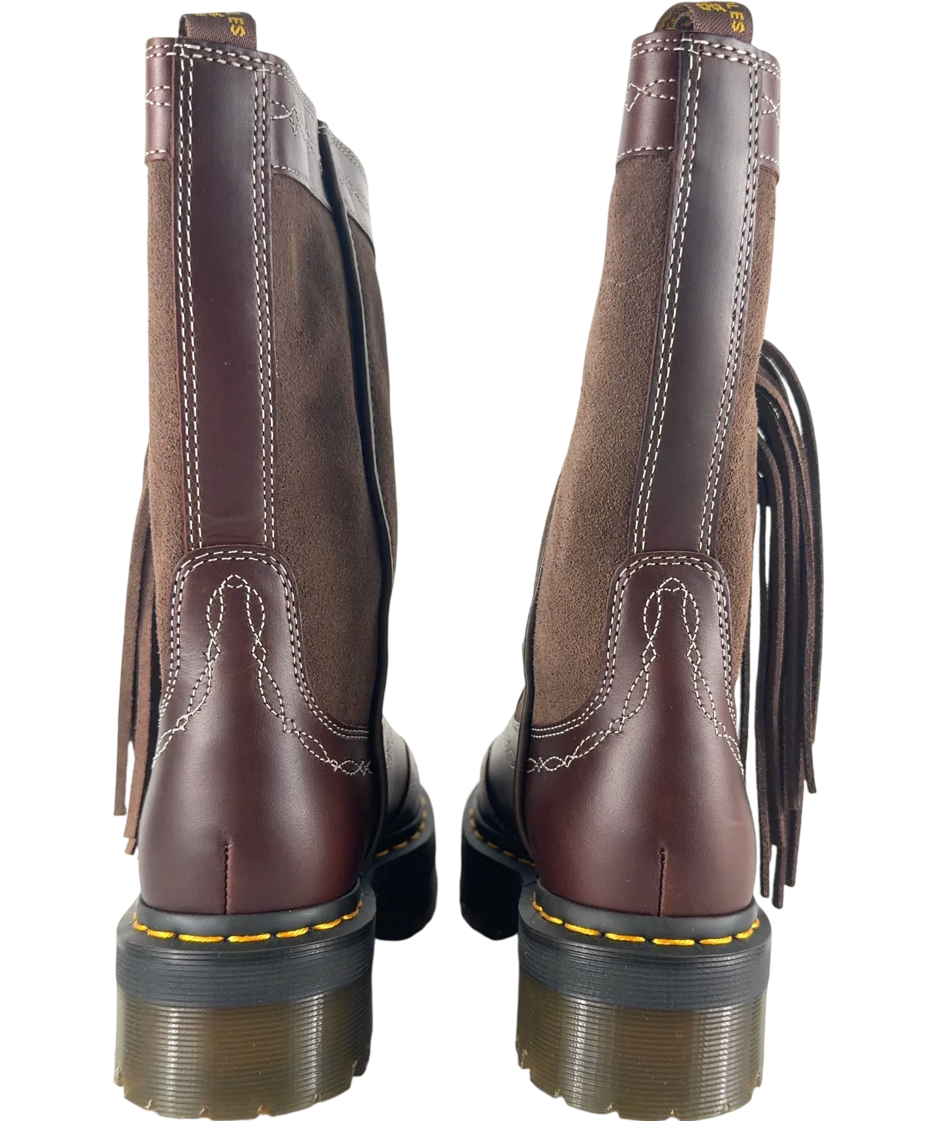 Dr Martens Brown Desert Rodeo Quad Mid Leather & Suede Boots Brown, size UK 5 EU 38 👠 — back
