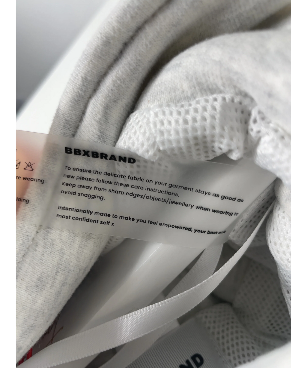BBX BRAND Grey Funnel Neck Jacket & Shorts Set 3X, size UK 18 — label
