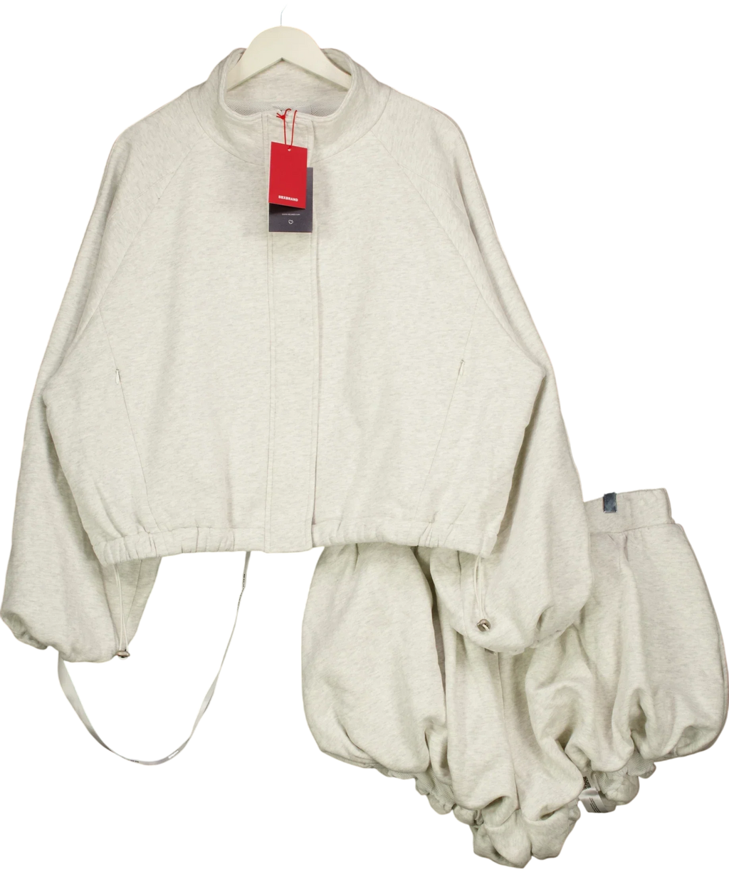 BBX BRAND Grey Funnel Neck Jacket & Shorts Set 3X, size UK 18 — front