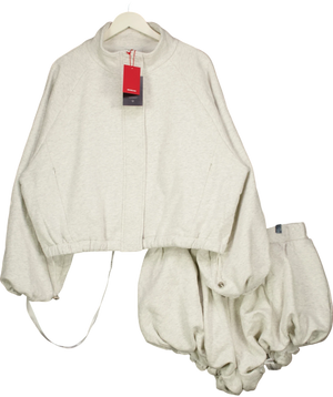 BBX BRAND Grey Funnel Neck Jacket & Shorts Set 3x UK 18