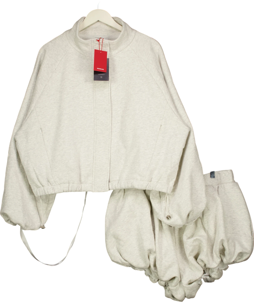 BBX BRAND Grey Funnel Neck Jacket & Shorts Set 3X, size UK 18 — front
