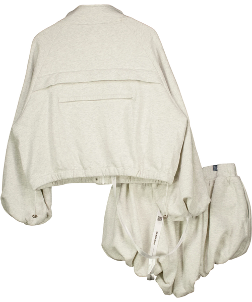 BBX BRAND Grey Funnel Neck Jacket & Shorts Set 3X, size UK 18 — back