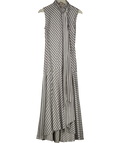 H&M White Striped Dropped Waist Maxi Dress UK XS