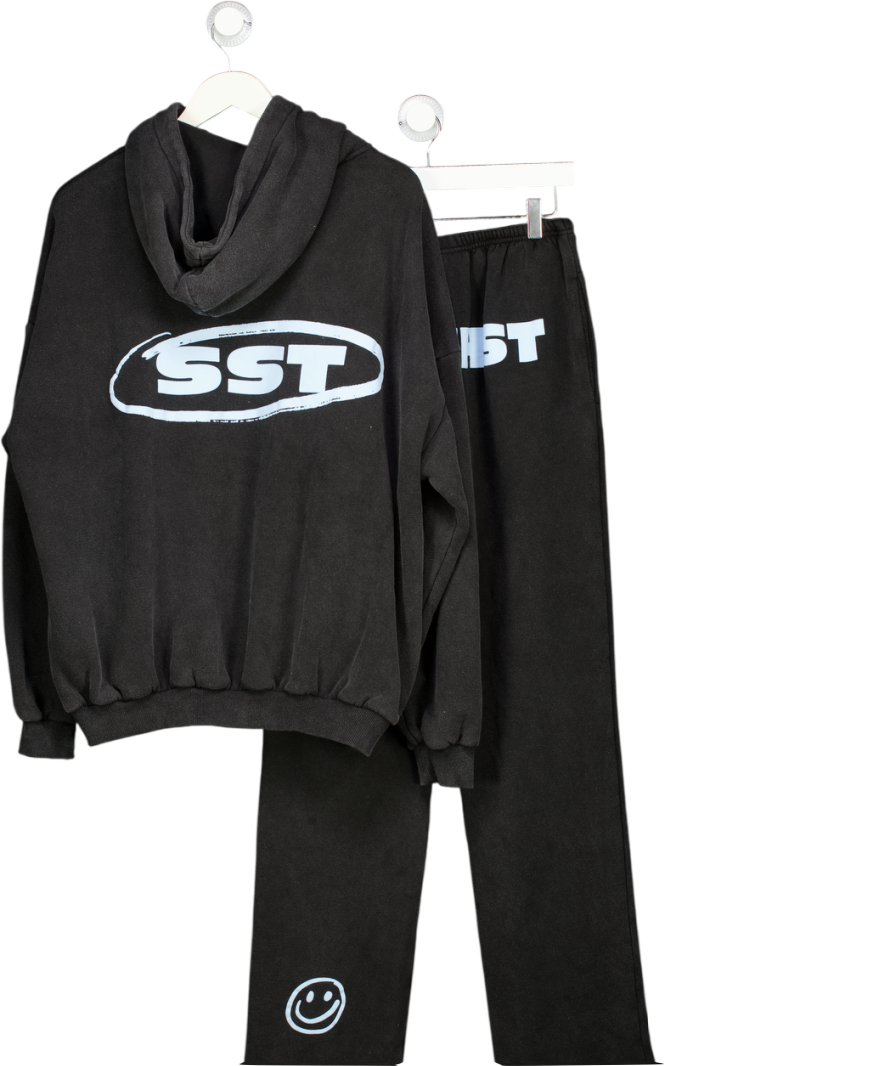 SOUTH.STREET 2-piece "sunday" Hoodie & Straight Leg Sweatpants - Washed Black UK XS/S
