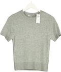 ABERCROMBIE & FITCH Grey Supersoft Wool Blend Knit Tee UK XS