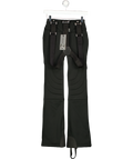 BO + TEE Black Waterproof Belted Ski Salopettes UK XXS