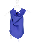 ZARA Blue Linen Halter Top UK M
