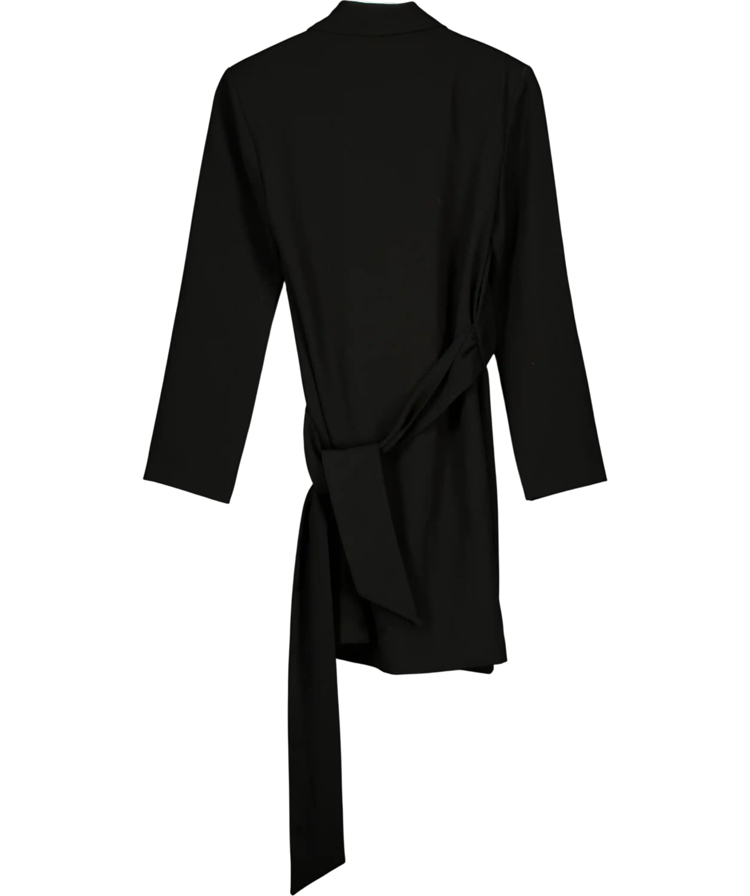 ZARA Black Pareo Wrap Midi Dress UK S