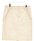 ARMANI EXCHANGE Beige Coated Denim Skirt UK 10