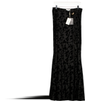 SIMMI LONDON Black Devore Maxi Skirt UK 12