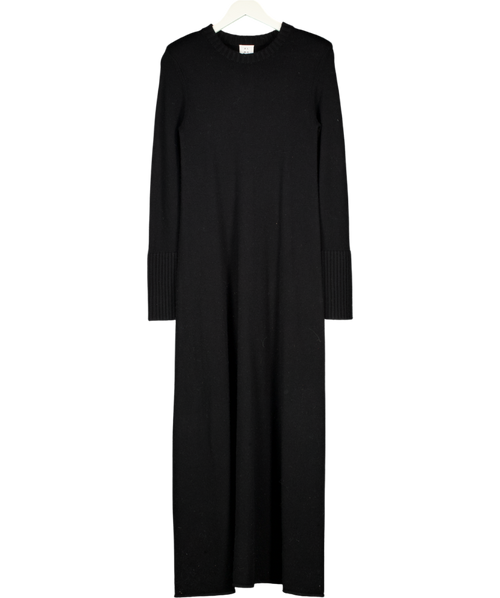 ALMADA LABEL Black Farai Wool-cashmere Blend Jumper Dress UK S