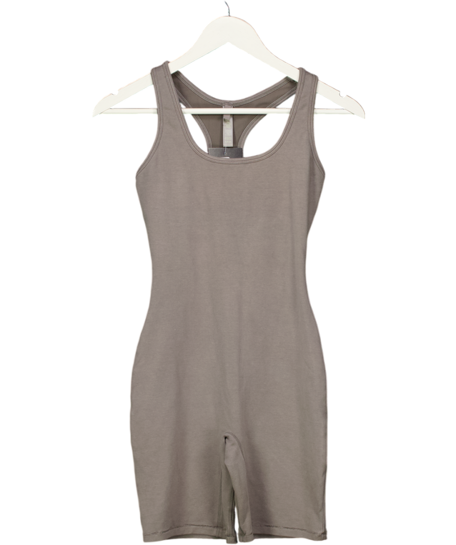 SKIMS Grey Scoop Neck Onesie UK S