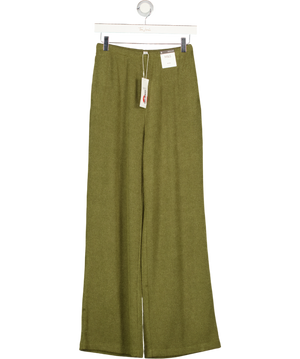 M&S Green Ribbed Knit Elastic Waist UK 8