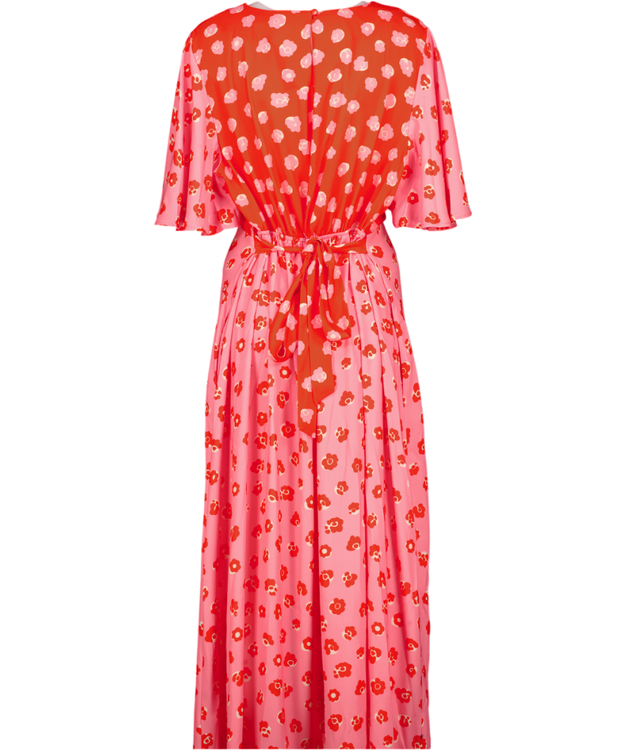 TWISTED WUNDER Pink Floral Midi Dress UK 22