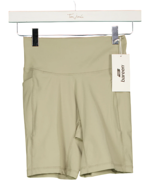 bareen Grey Active Pocket Shorts, size UK XS — front