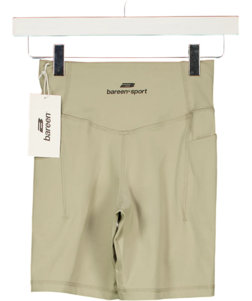 bareen Grey Active Pocket Shorts, size UK XS — back