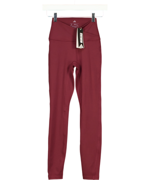 Adidas Three Stripes Studios Crossover Leggings Red XS