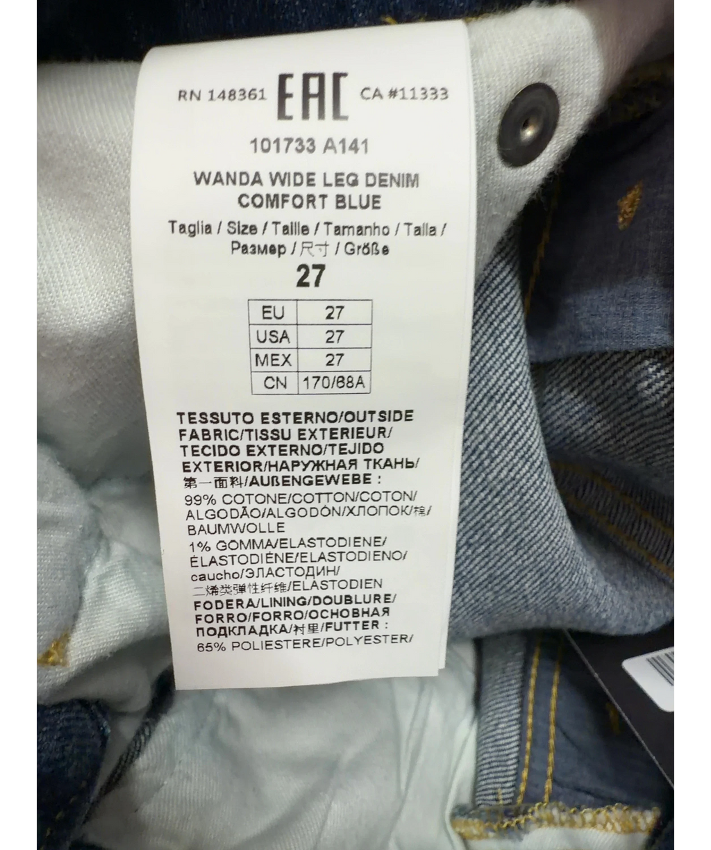 Pinko Blue Wanda Wide Leg Denim, size W27 — label
