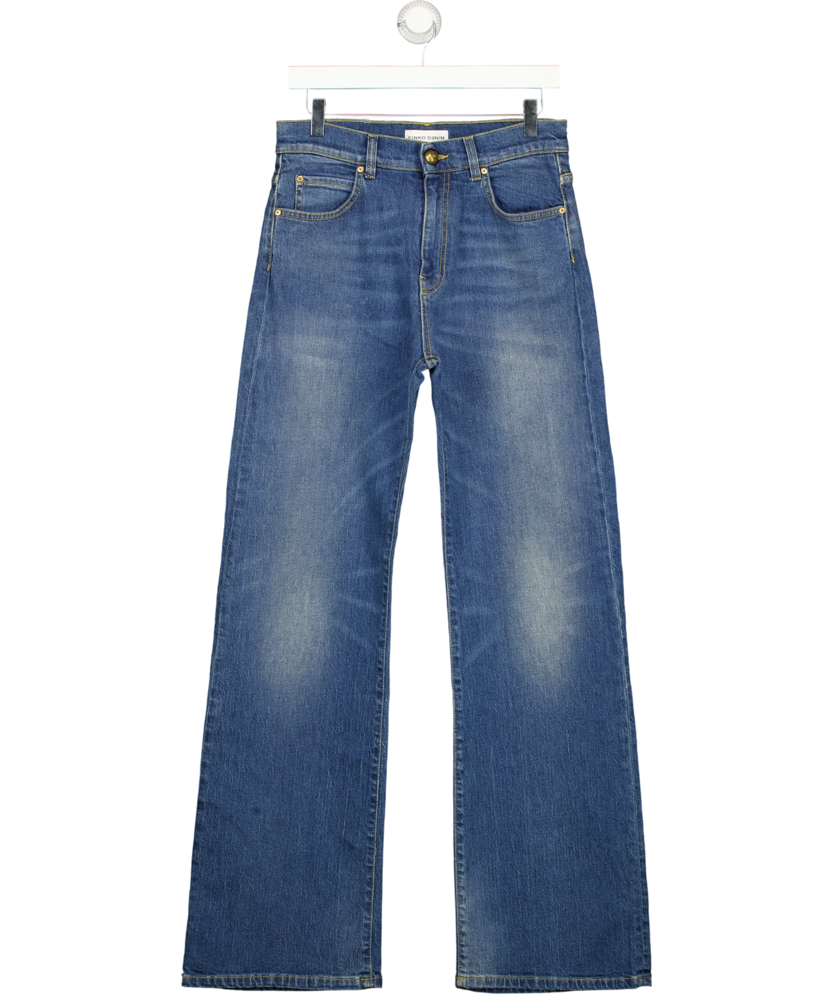 Pinko Blue Wanda Wide Leg Denim, size W27 — front