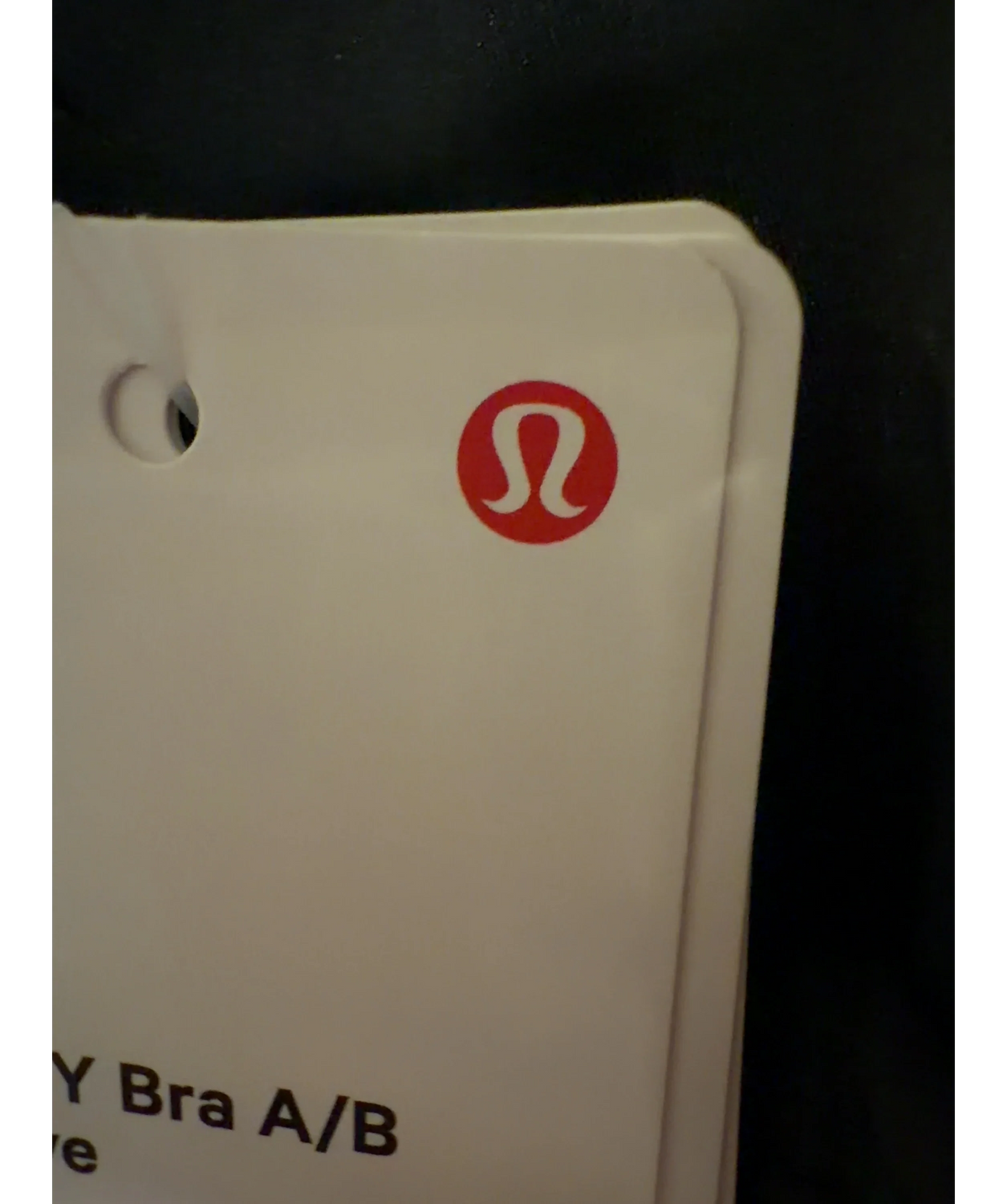 Lululemon Black Flow Y Bra A/B Evolve, size UK XS — detail