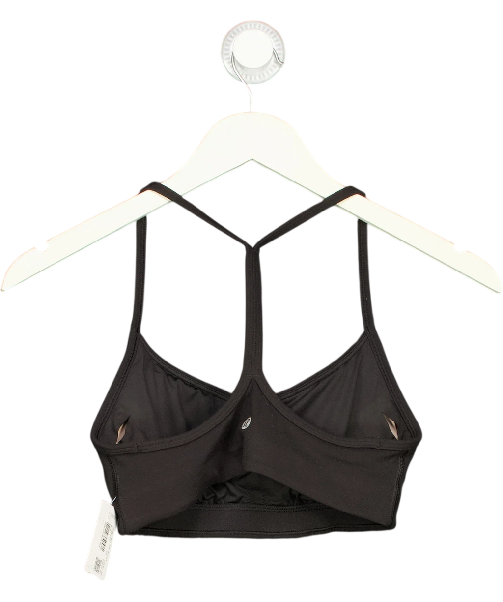 Lululemon Black Flow Y Bra A/B Evolve, size UK XS — back