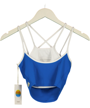 Vuori Daily Layered Tank Blue And White UK XS