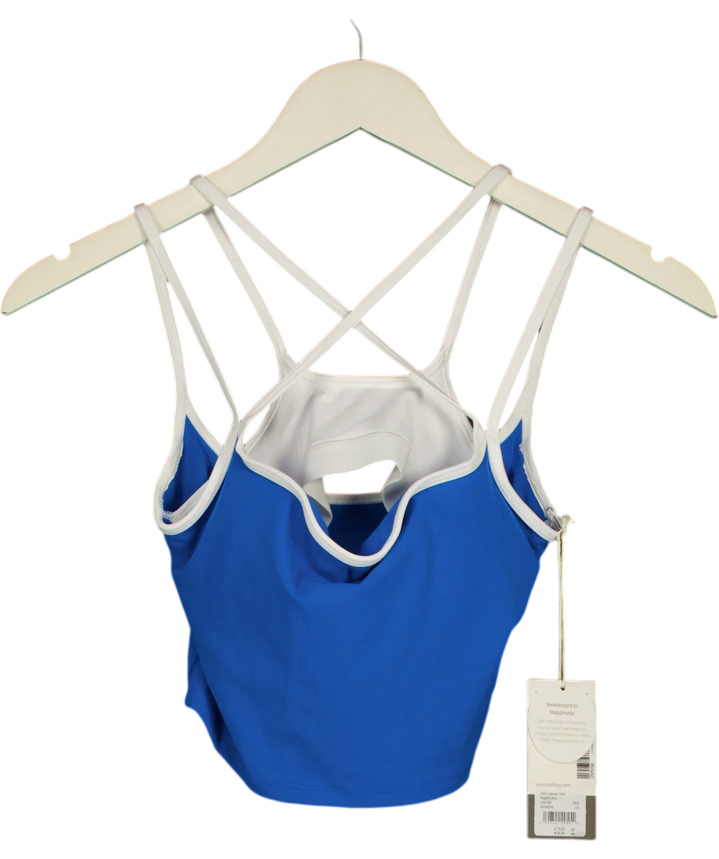 Vuori Blue Daily Layered Tank, size UK XS — back
