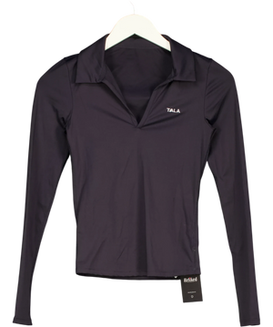 TALA Black Collared Activewear Tops UK XS