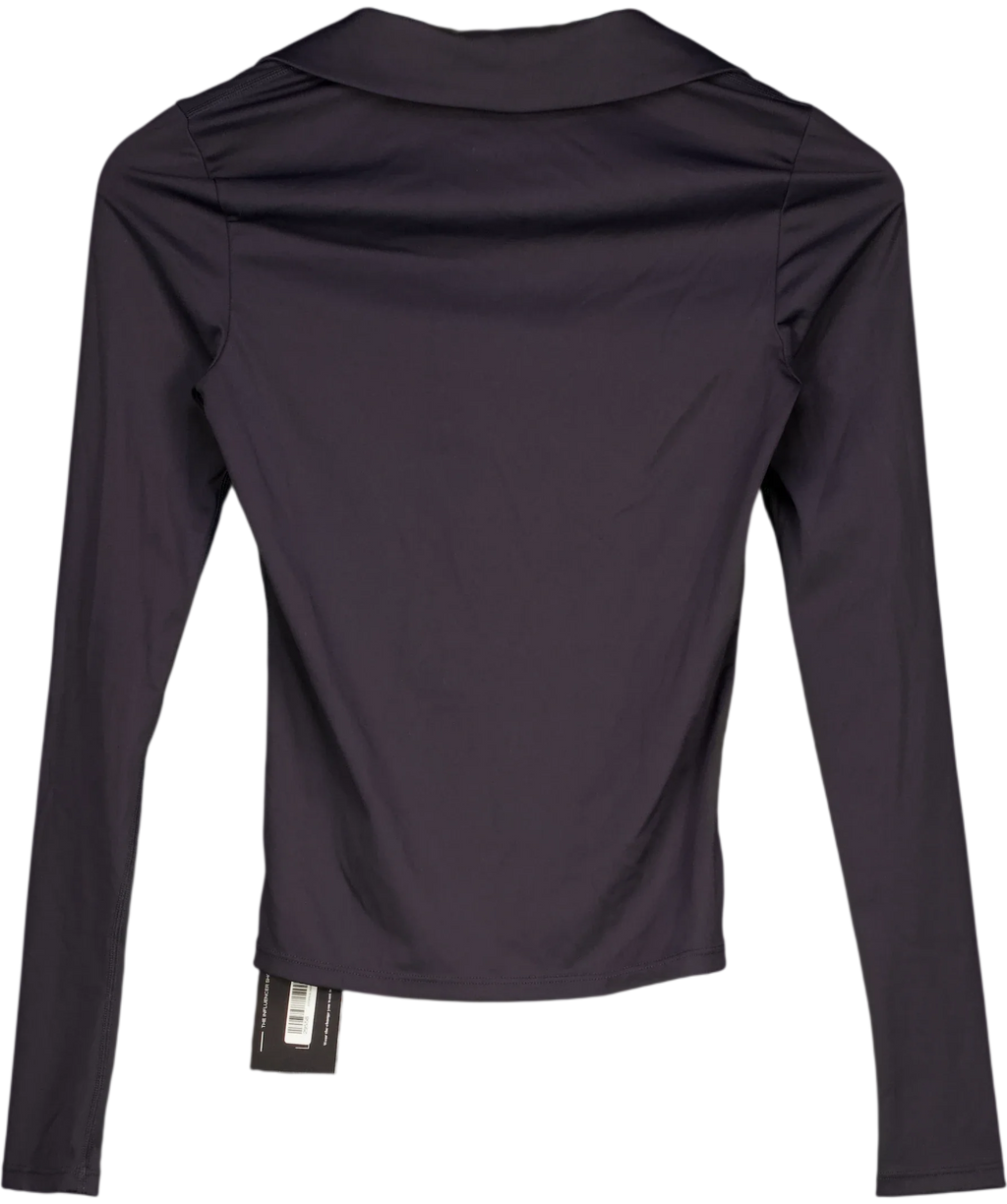 TALA Black Black Collared Activewear tops, size UK XS — back
