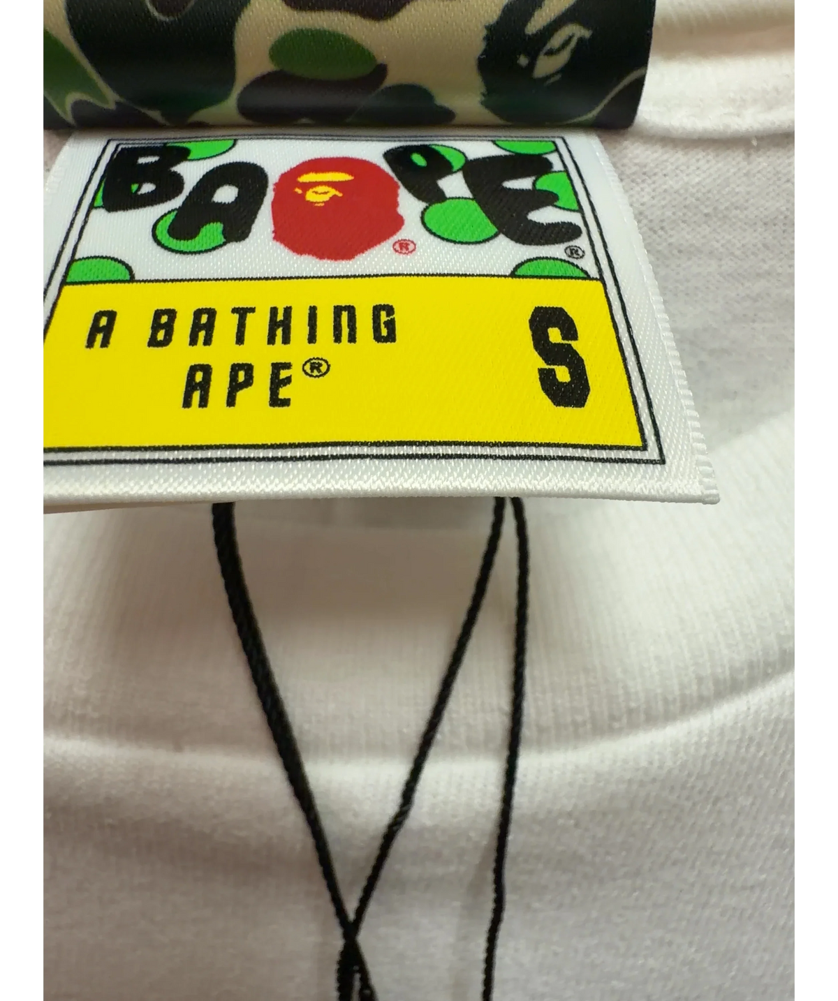 A Bathing Ape White Colour, size UK S — label