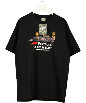 A Bathing Ape Bape X F1 Baby Milo Photo Tee Black UK XXL