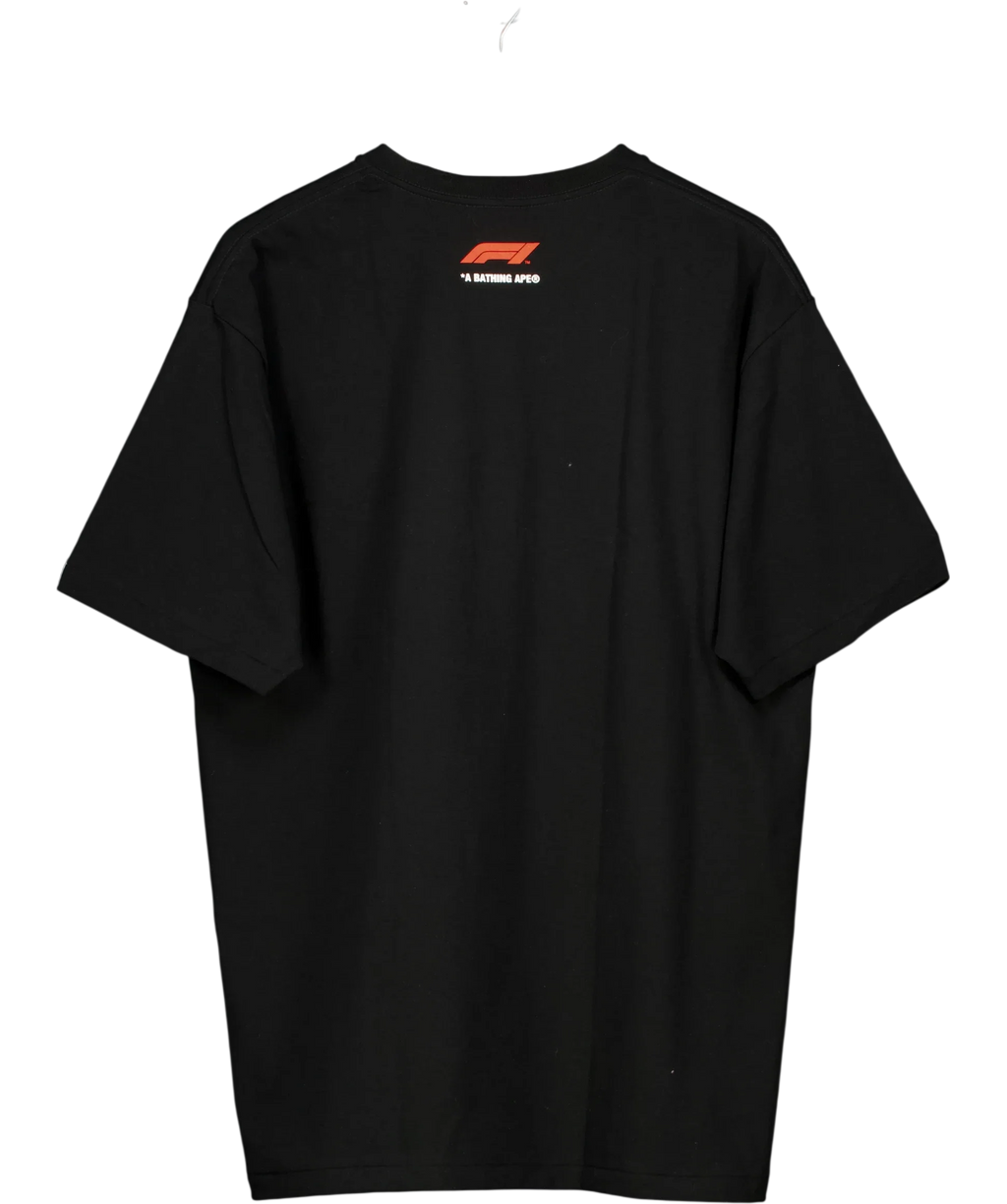 A Bathing Ape Black BAPE x F1 Baby Milo Photo Tee Black, size UK XXL — back