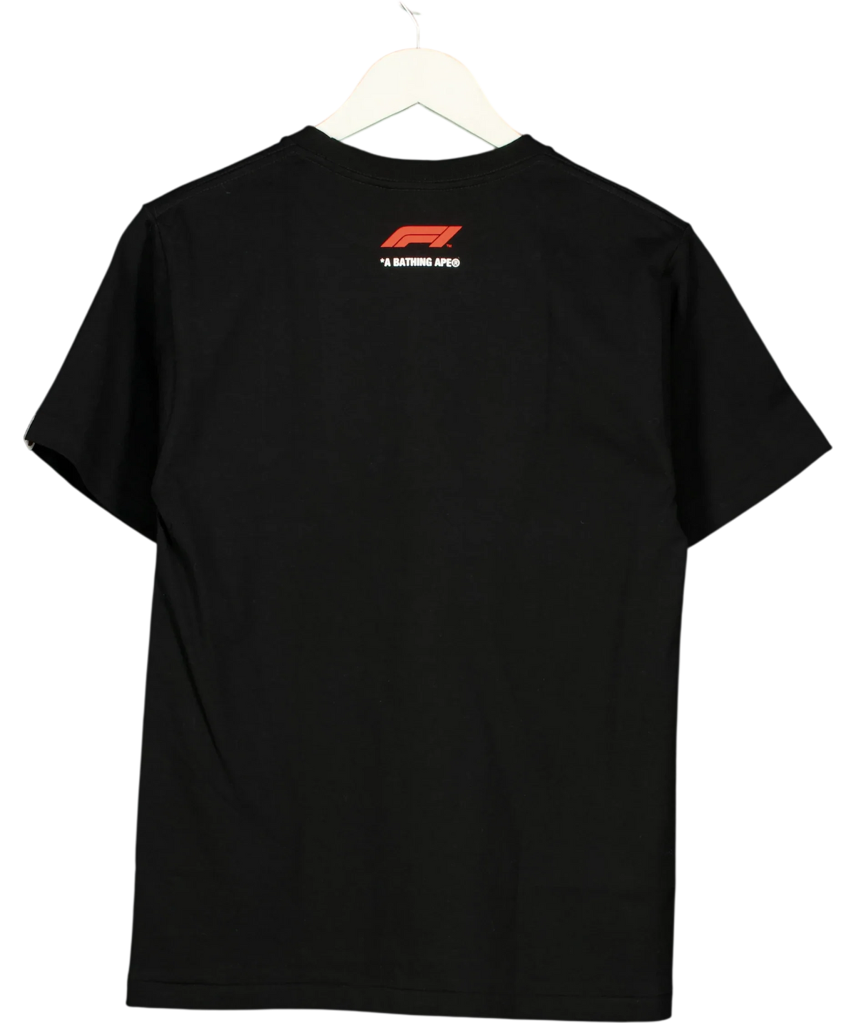 A Bathing Ape Black Formula 1 Baby Milo Tee, size UK S — back