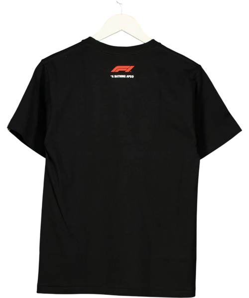 A Bathing Ape Black Formula 1 Baby Milo Tee, size UK S — back
