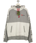 A Bathing Ape Grey BAPE x F1 1000 Two Tone Pullover Hoodie Black/Grey, size UK XXL — front