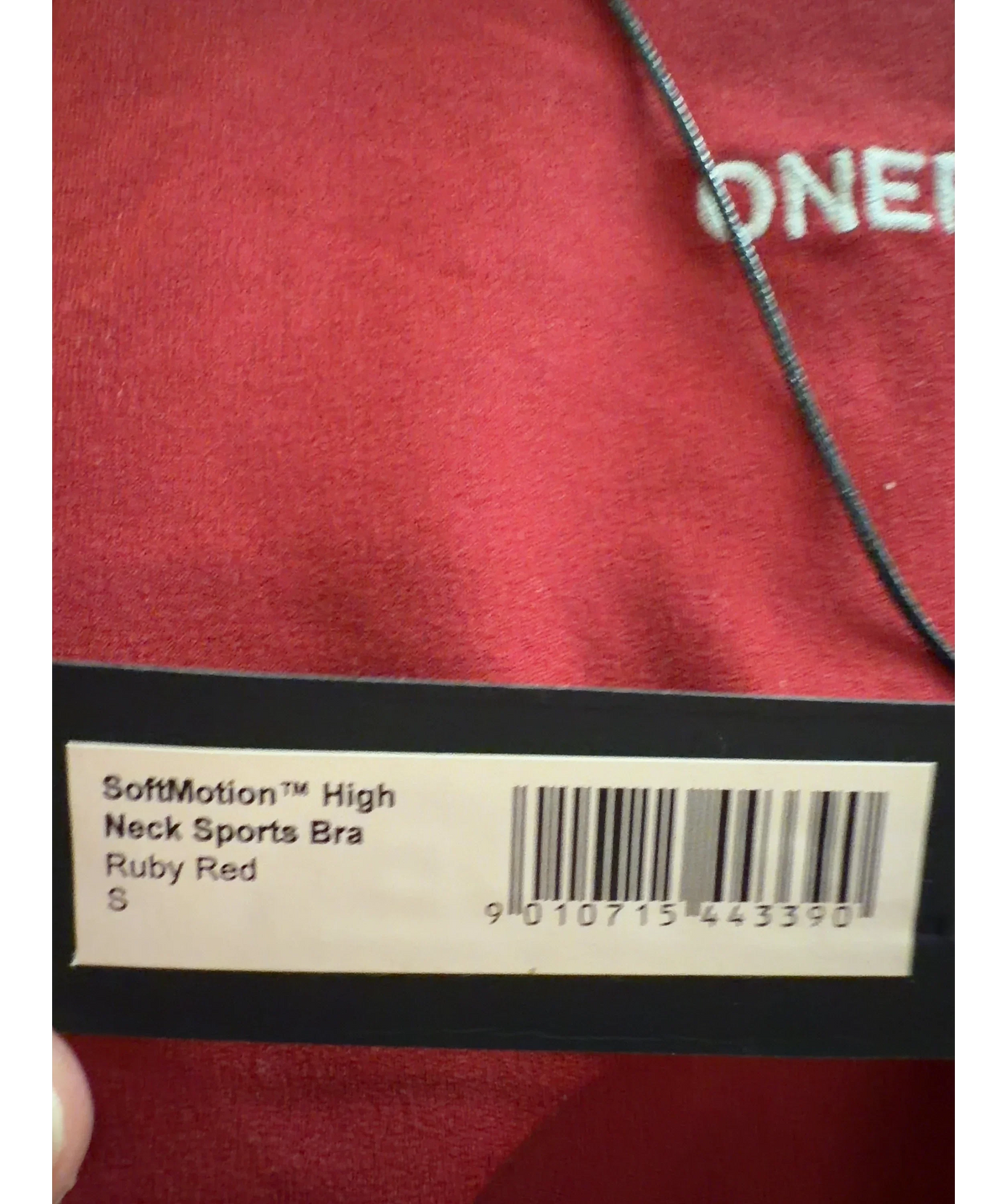Oner Active SoftMotion High Neck Sports Bra Red UK XS — Materials