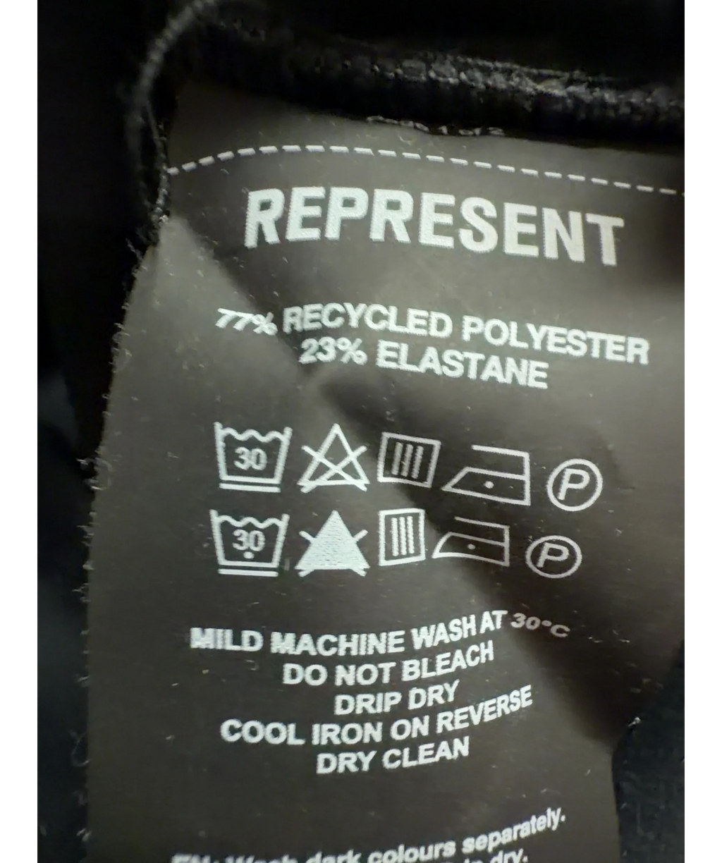 Represent Black Colour, size UK M — label