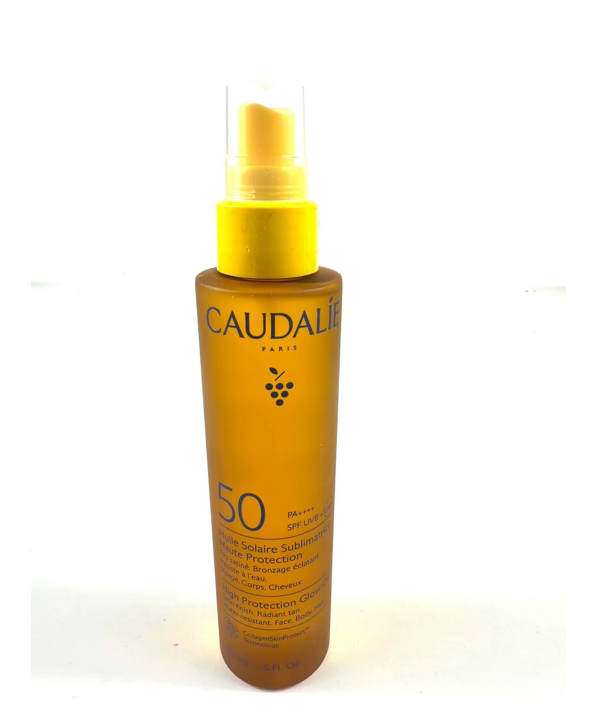 Caudalíe High Protection Glow Oil SPF50, size 150ml — label