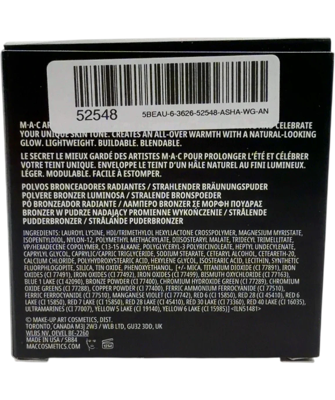 MAC RADIAN TMEDIUM GOLDEN SKINFINISH SUNSTRUCK, size 8g — back