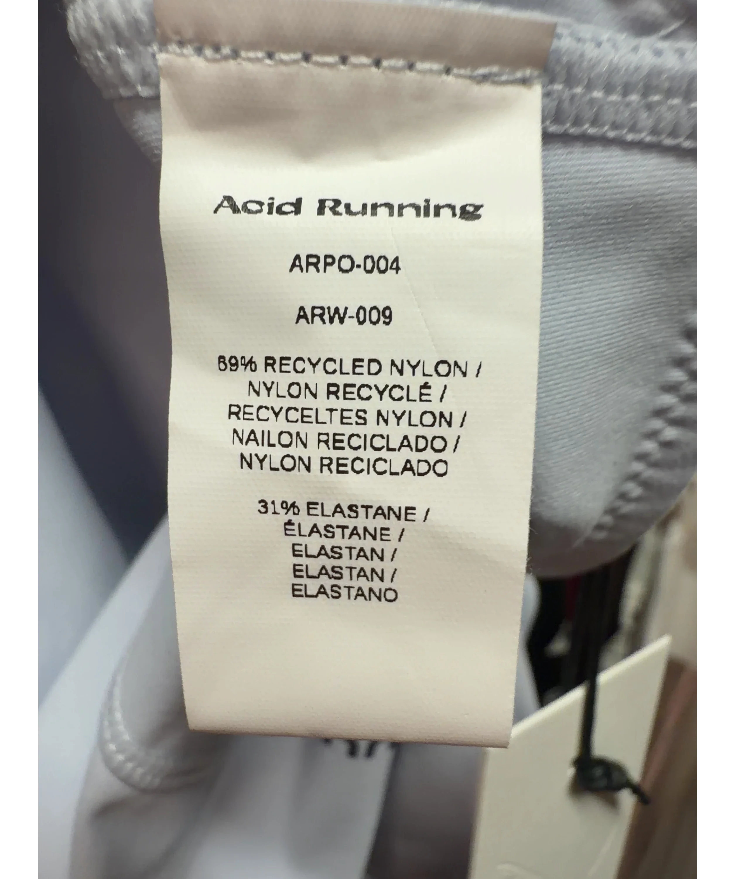 Acid Running Blue Acid Running High Impact Bra and Performance Shorts Set Lilac/Blue, size UK XS — label