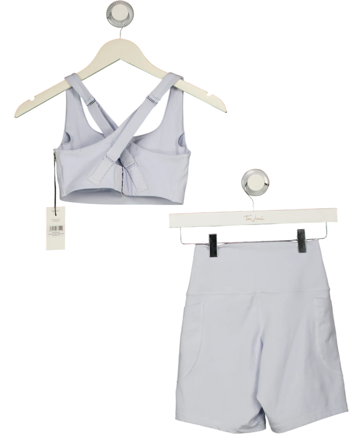 Acid Running Blue Acid Running High Impact Bra and Performance Shorts Set Lilac/Blue, size UK XS — back
