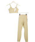 Now You Live Beige Leamington Bra & Willoughby Legging 2-Piece Set Barley Beige, size UK 6 — front