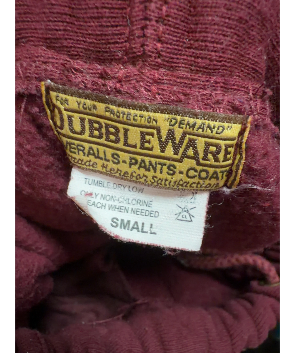 Camber burgundy heavyweight zip hoodie and sweatpants co-ord, size UK S — fabric detail