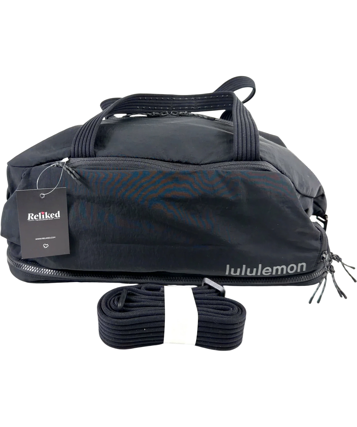 Lululemon Black 3-in-1 Gym Duffle Bag 30L — front