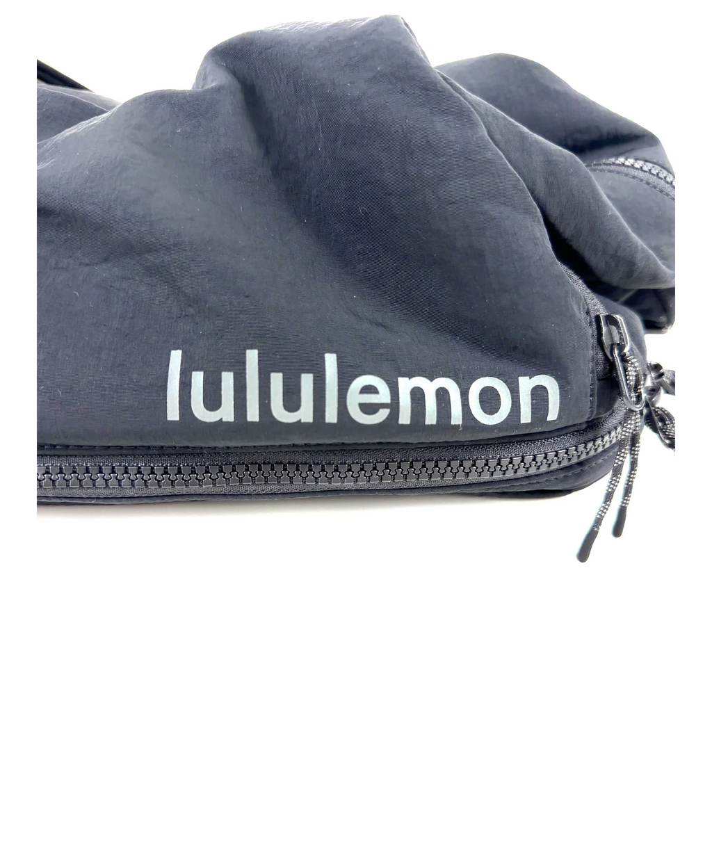 Lululemon Black 3-in-1 Gym Duffle Bag 30L — label