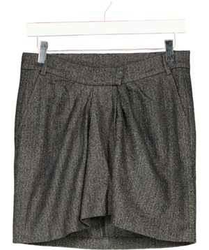 Isabel Marant Charcoal Herringbone Drape Skirt Size 1 UK  8