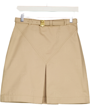 Burberry Camila Beige Metallic Skirt UK 6