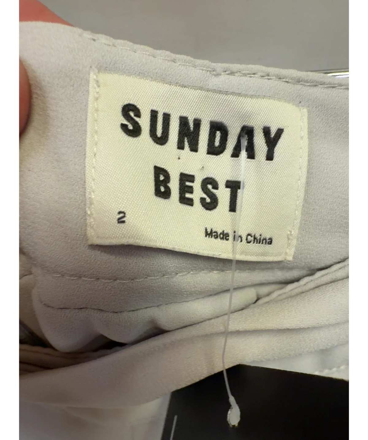 Sunday best Grey pleated shorts, size UK 6 — detail
