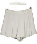Sunday best Grey pleated shorts, size UK 6 — front