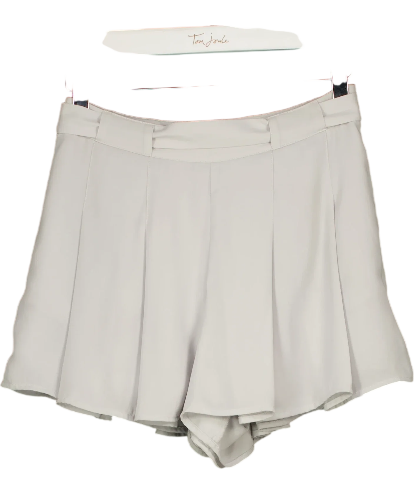 Sunday best Grey pleated shorts, size UK 6 — front